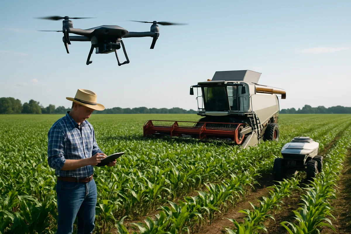 O Futuro da Colheita Automatizada: Drones, Robótica e IA na Agricultura de 2026 em Diante