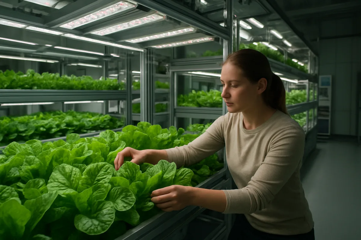 Técnicas de Cultivo de Hortaliças em Ambientes Fechados com Luzes de LED de Alta Tecnologia