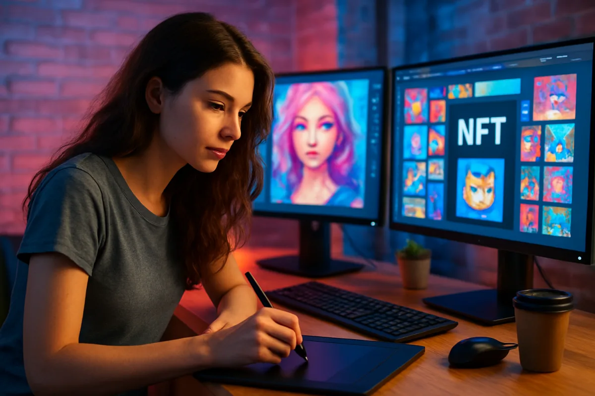 Como Ganhar Dinheiro com NFTs e Arte Digital Usando Plataformas Acessíveis e Marketing de Influência