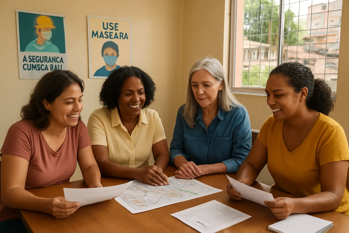Como criar parcerias com organizações locais para segurança de mulheres em comunidades vul