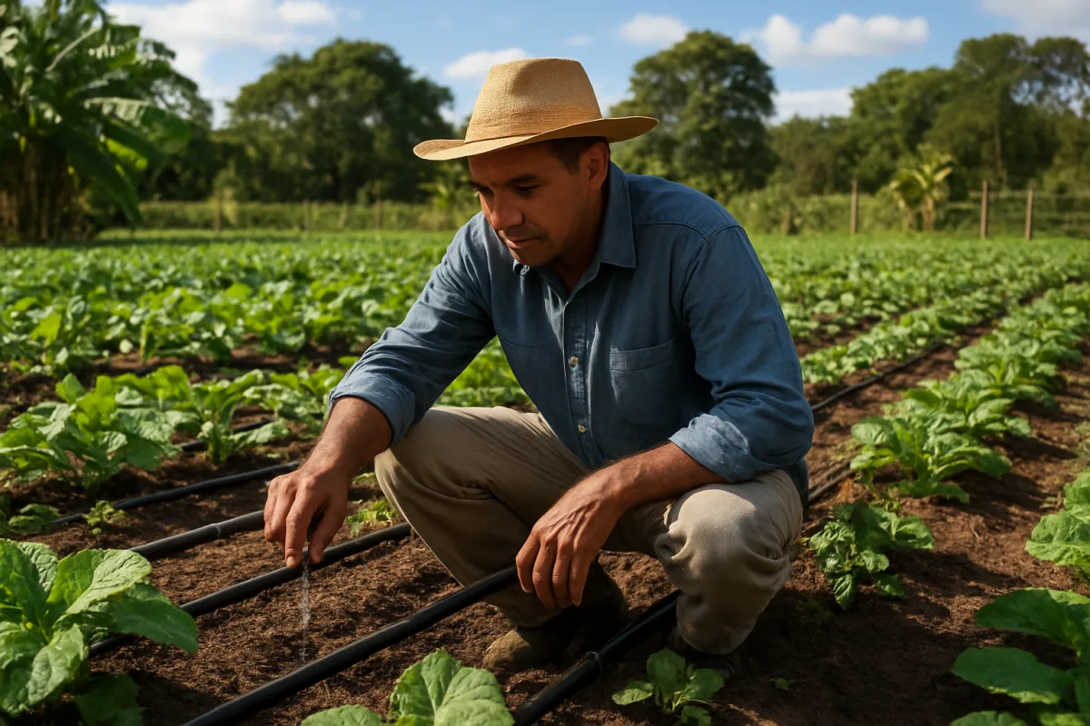 Inovações na irrigação por gotejo: economia de água e produtividade em pequenas propriedad