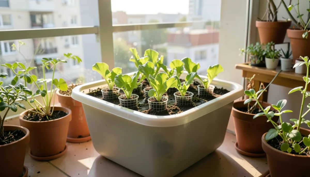 Horta hidropônica em apartamento: caso hipotético de um sistema simples para folhas