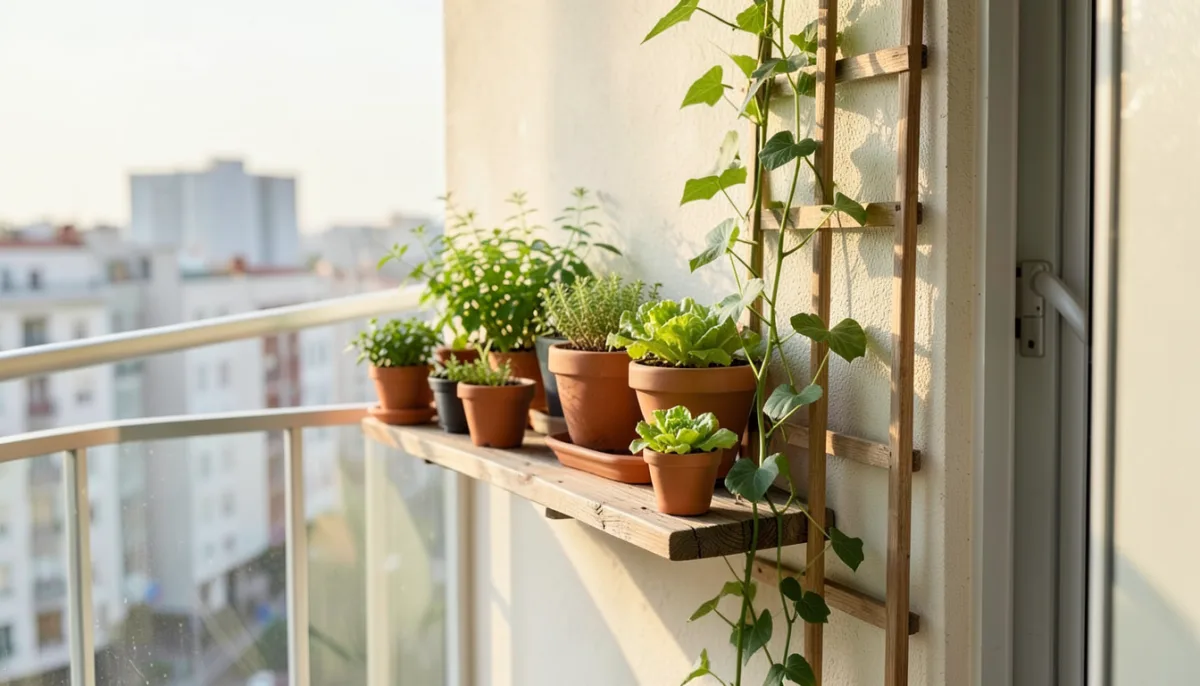 Horta vertical em apartamento: painel, estante, treliça ou vasos no gradil?