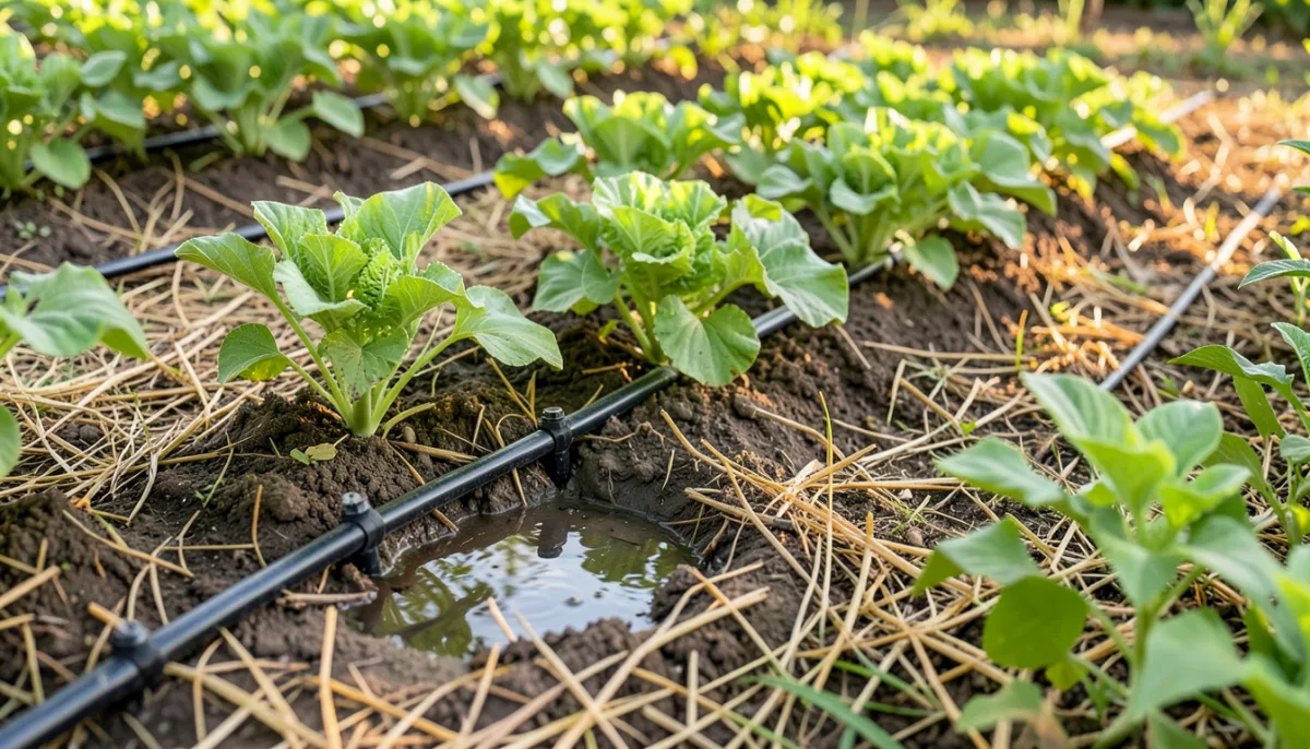 Irrigação por gotejo na horta: rega desigual, entupimento e como planejar certo