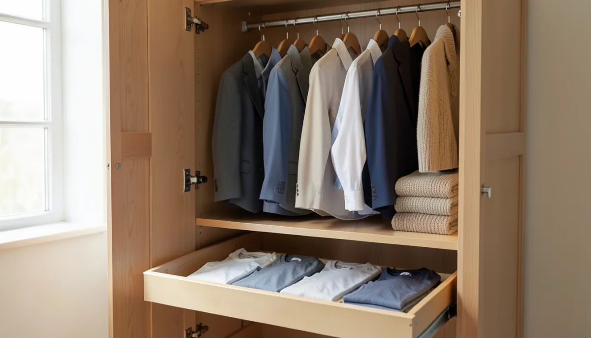 Pendurar, dobrar ou guardar em pé: o que vai em cada lugar do guarda-roupa
